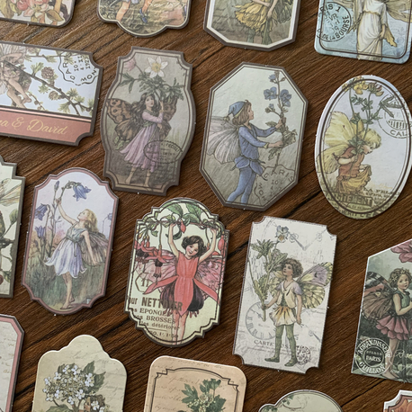 Flower Fairy Tag Stickers