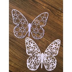 Büyük Kelebek Die Cut Kağıt Seti /Pinky