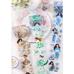 Sweet Floral Girls Holografik Pet Bantlar/1 döngü