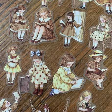 Yellow Bookworms Pet Stickers