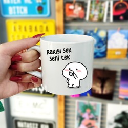 "Rakıyı Sek Seni Tek" Eğlenceli Kupa