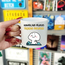 "Kahrolsun Pilates Yaşasın Patates" Eğlenceli Kupa