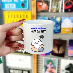 "Kafa da Bitti" Eğlenceli Kupa