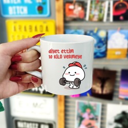 "Diyet Ettim" Eğlenceli Kupa