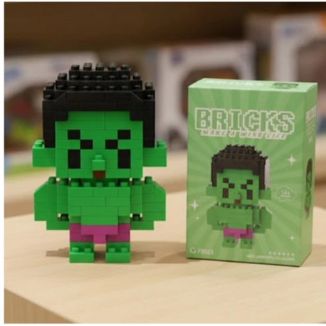 Mini Blok Oyuncak Figür – Hulk Modeli | Mikro Lego Seti 