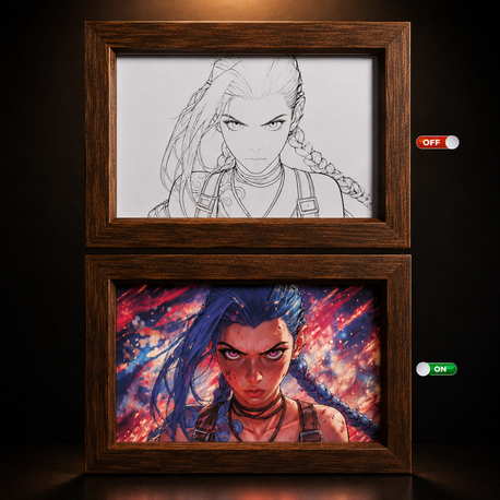 Arcane jinx ışıklı tablo