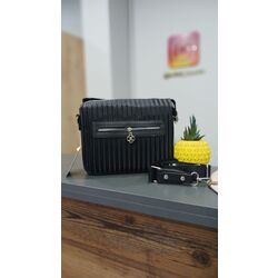 MİRA 0013 SİYAH ÇİZGİLİ ÇANTA MODELİ 