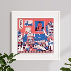 KITSUNE - Serigrafi baskı - Wabi-Sabi 