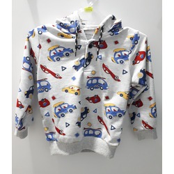 ARABA DESENLİ KAPŞONLU SWEAT