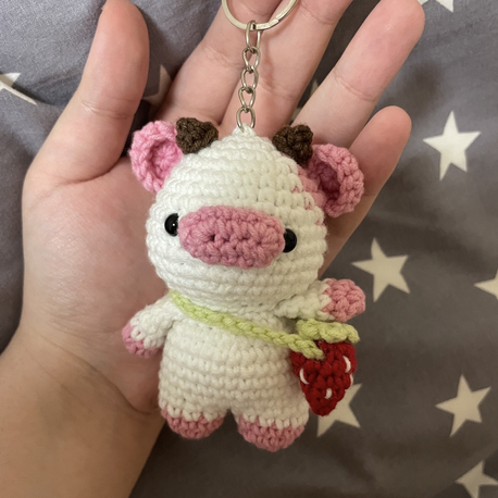 İnek anahtarlık charm