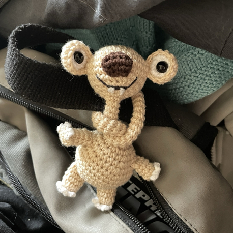 Amigurumi Sid çanta charmı 