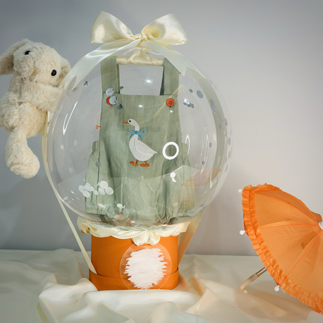 Balon içi bebek body+sarılan tavşan