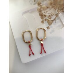 Kırmızı ipli Şans küpesi✨⭐️