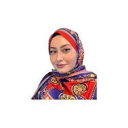 Lacivert-Kırmızı Desenli Şal