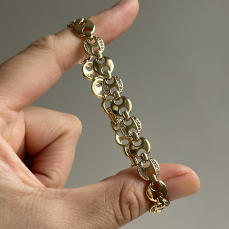 Gold Düğme Model Bileklik