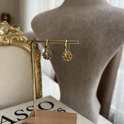 Gold Yonca Küpe Modeli