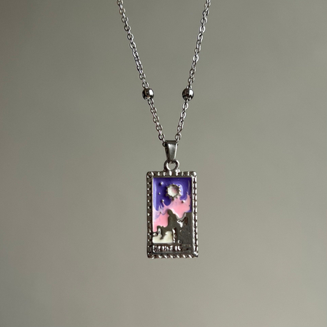 Çelik Silver Tablo Kolye