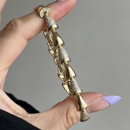 Xuping Gold Piramit Taşlı Bileklik