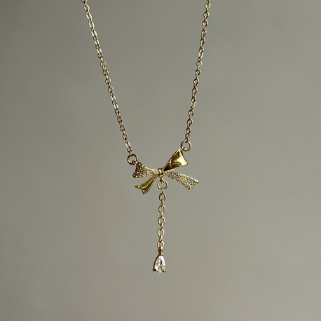 Gold Kurdele Model Kolye