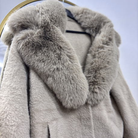 Angora kürklü hırka