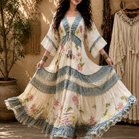 İthal tasarım handmade otantik elbise