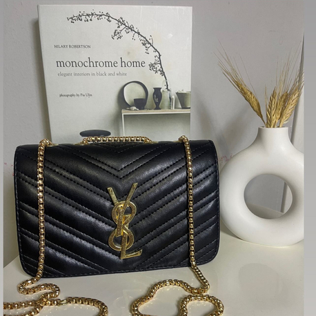 Siyah YSL Model Zincir Askılı Omuz Çantası (200₺)