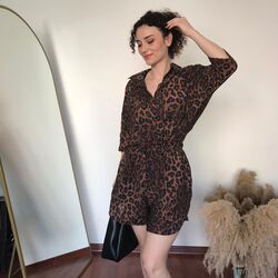 LEOPAR GÖMLEK ŞORT TAKIM
