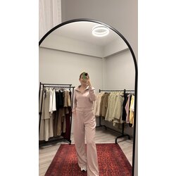 Soluk pembe oysho kumaş eşofman takım