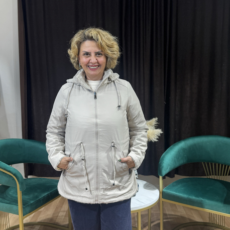 İtalyan çift taraflı kürklü mont
