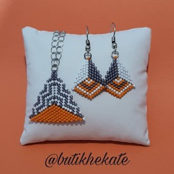 miyuki kolye ve küpe takım