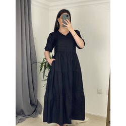 güpür detaylı maxi elbise