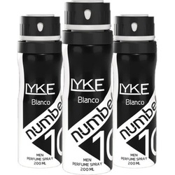Lyke Number 10 Bianco Sportif Erkek Deodorant Sprey 200 ml x 3 Adet