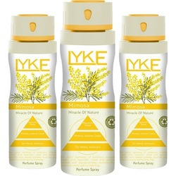 Lyke Miracle Of Nature Mimosa Kadın Deodorant Sprey 200 ml x 3 Adet
