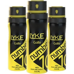 Lyke Number 10 Giallo Erkek Deodorant Sprey 200 ml x 3 Adet