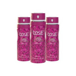 Lyke Roza Kadın Deodorant Sprey 200 ml x 3 Adet