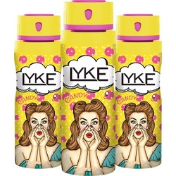 Lyke Candy Kadın Deodorant Sprey 200 ml x 3 Adet