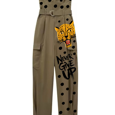 Strapless Overalls Puantilist