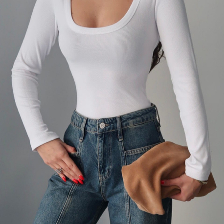 U yaka esnek body 