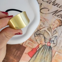 byFREZYA Mat Metal Oval Model Lastik Toka (Gold)