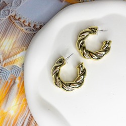byFREZYA Burgu Halka Küpe (Gold)