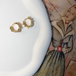 byFREZYA Tırtıklı Halka Küpe (Gold)