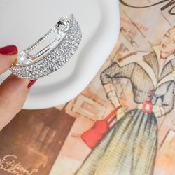 byFREZYA Taşlı Oval Toka (Gümüş)