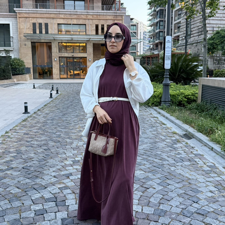 İçlik elbise bordo