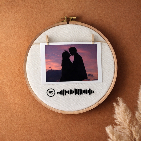 Sevgililer Günü Spotify Kodlu Fotoğraflı Hediye Pano