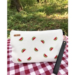 Karpuz Kanaviçe Clutch Çanta