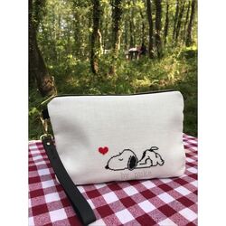 Snoopy Kanaviçe Clutch Çanta