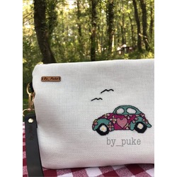 Vosvos Kanaviçe Clutch Çanta