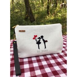 Sevgililer Günü Hediye Kanaviçe Clutch Çanta
