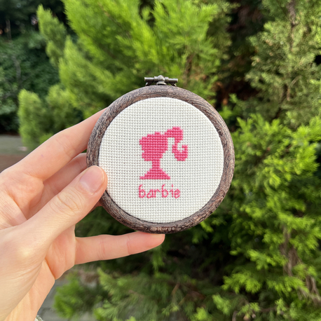 Barbie Kanaviçe Kasnak Pano