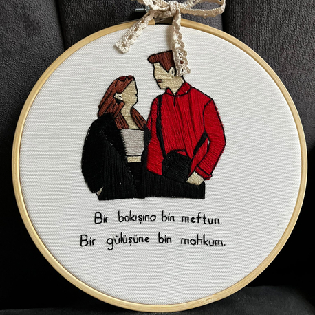 Sevgililer Günü Özel Nakış Pano 